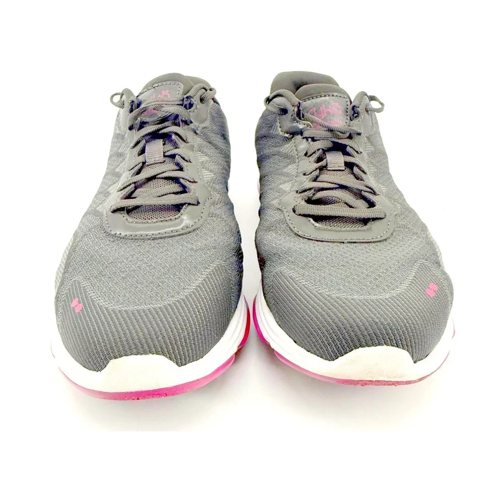 Ryka Dominion Walking Shoes Womens 10W Gray Pink Mesh Lace Up Sneakers Comfort - Picture 7 of 11